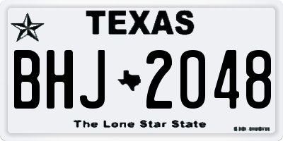 TX license plate BHJ2048