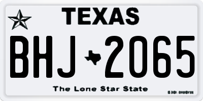 TX license plate BHJ2065