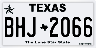 TX license plate BHJ2066