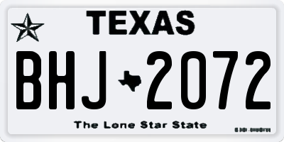 TX license plate BHJ2072