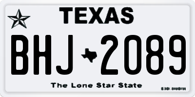 TX license plate BHJ2089
