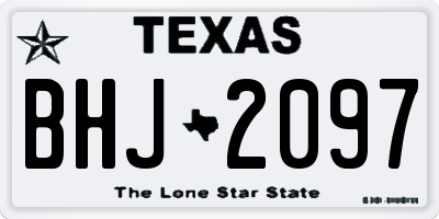 TX license plate BHJ2097
