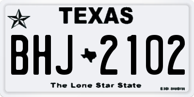 TX license plate BHJ2102