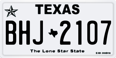 TX license plate BHJ2107