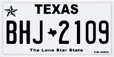 TX license plate BHJ2109