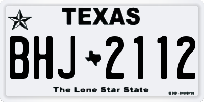 TX license plate BHJ2112