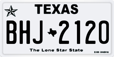 TX license plate BHJ2120