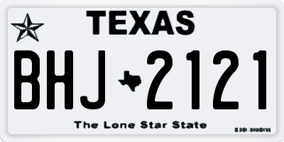 TX license plate BHJ2121