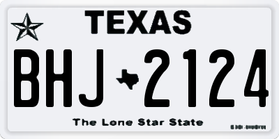 TX license plate BHJ2124