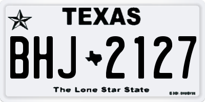 TX license plate BHJ2127