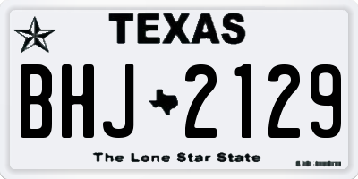 TX license plate BHJ2129