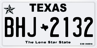 TX license plate BHJ2132