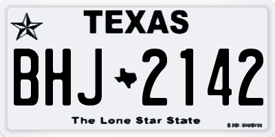 TX license plate BHJ2142