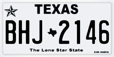 TX license plate BHJ2146