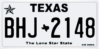 TX license plate BHJ2148