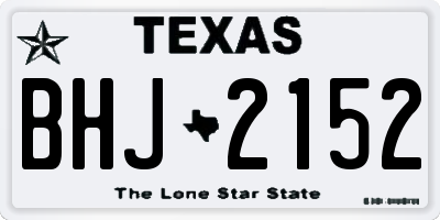 TX license plate BHJ2152