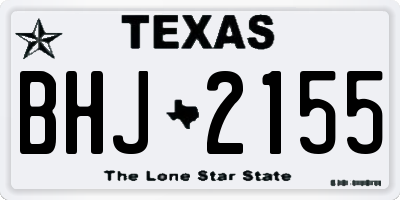 TX license plate BHJ2155