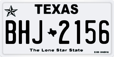 TX license plate BHJ2156