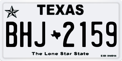TX license plate BHJ2159