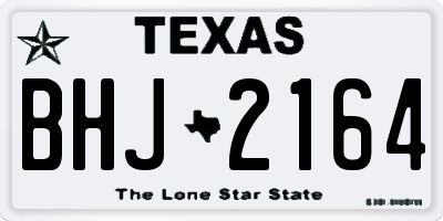 TX license plate BHJ2164
