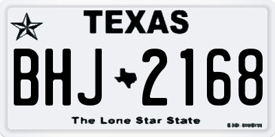 TX license plate BHJ2168