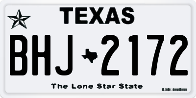 TX license plate BHJ2172