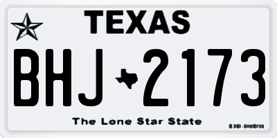 TX license plate BHJ2173