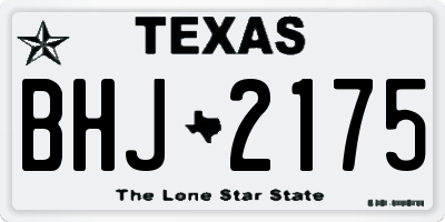 TX license plate BHJ2175