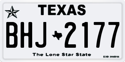 TX license plate BHJ2177