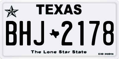 TX license plate BHJ2178
