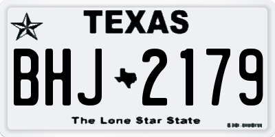 TX license plate BHJ2179