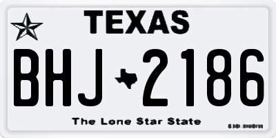 TX license plate BHJ2186