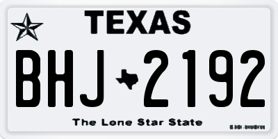 TX license plate BHJ2192