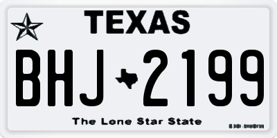 TX license plate BHJ2199