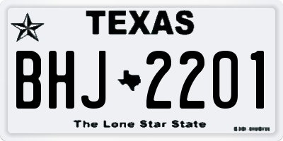 TX license plate BHJ2201