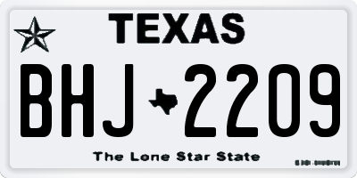 TX license plate BHJ2209