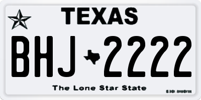 TX license plate BHJ2222