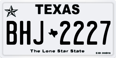 TX license plate BHJ2227