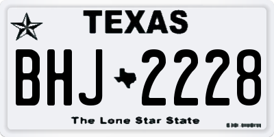 TX license plate BHJ2228