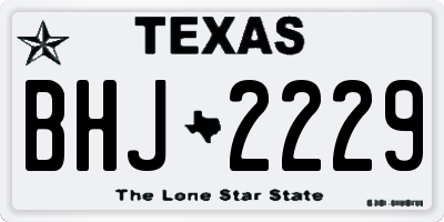 TX license plate BHJ2229