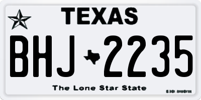 TX license plate BHJ2235