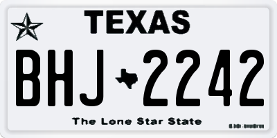 TX license plate BHJ2242