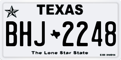 TX license plate BHJ2248