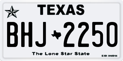 TX license plate BHJ2250
