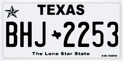 TX license plate BHJ2253