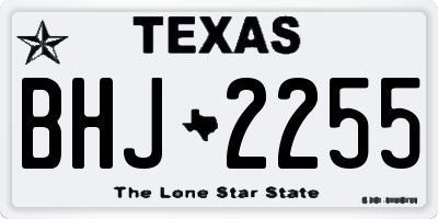 TX license plate BHJ2255