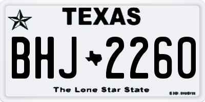 TX license plate BHJ2260
