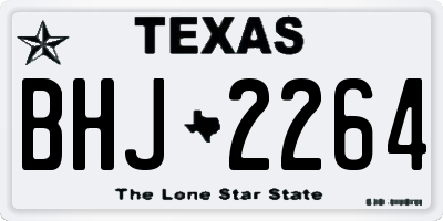 TX license plate BHJ2264