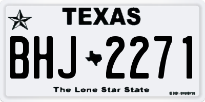 TX license plate BHJ2271