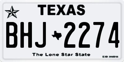 TX license plate BHJ2274